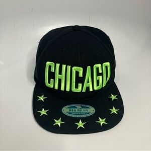 Big Bear SnapBack hat Chicago neon green